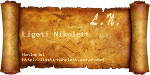 Ligeti Nikolett névjegykártya