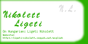 nikolett ligeti business card